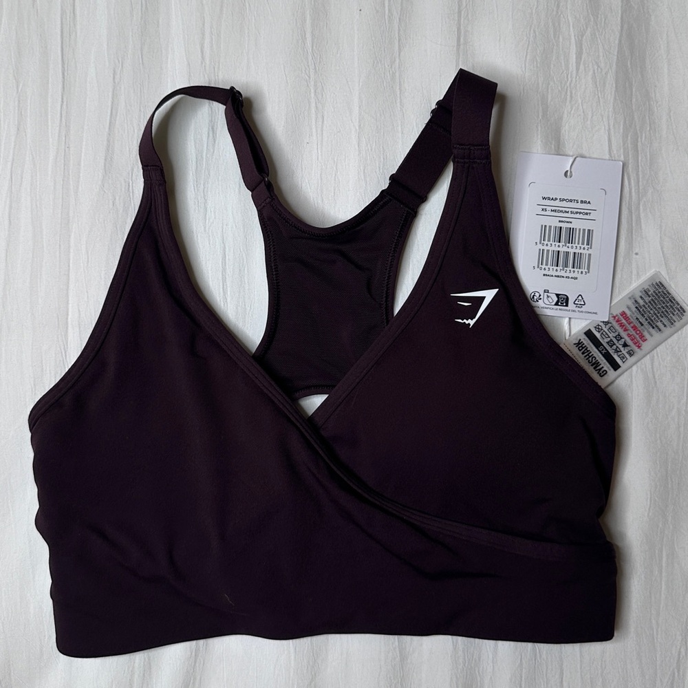 Gymshark Wrap Sportsbra Plum